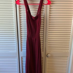 Women’s Sleeveless Maroon Maxi Dress